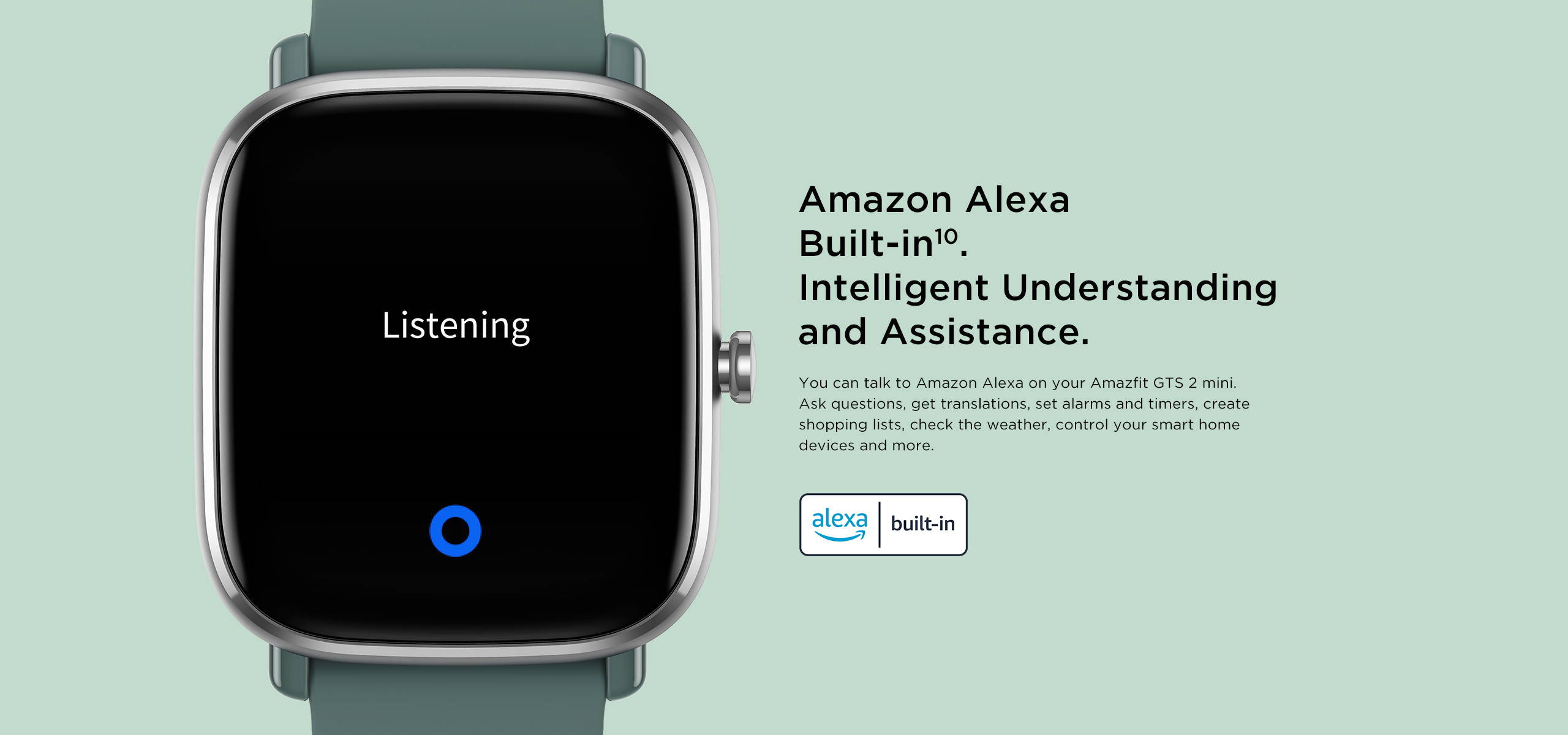 Amazfit gts 2 alexa top